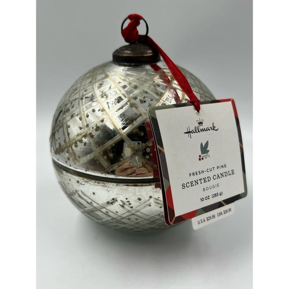 Hallmark Fresh Cut Pine Scented Candle Bougie White Size 10 oz NWB - Picture 1 of 4